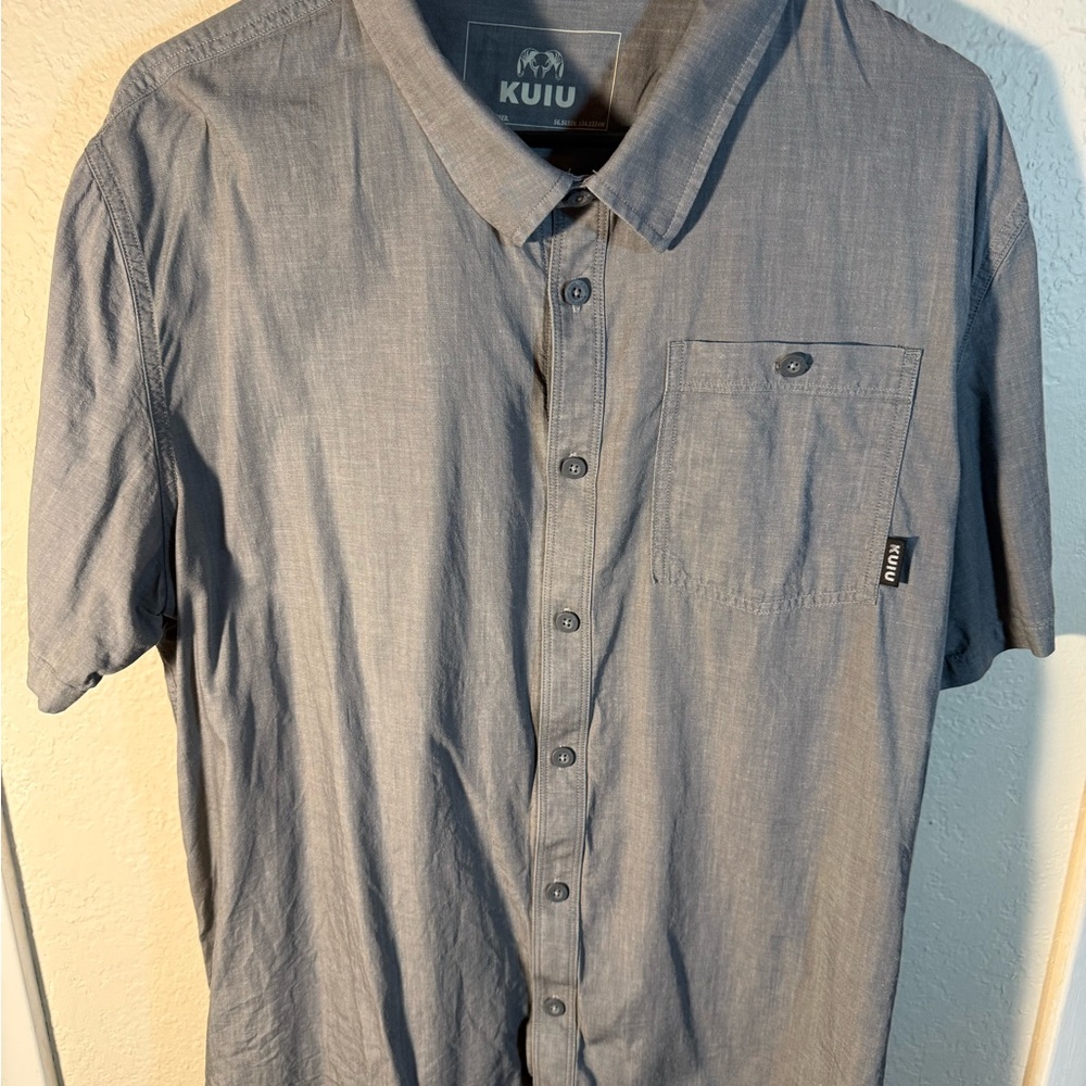 Kuiu Terrace SS Castle Rock Chambray button down shirt